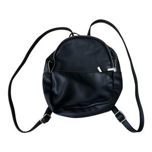 Black Leather Backpack